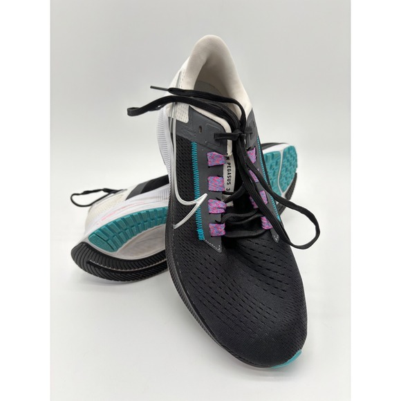 Nike Air Zoom Pegasus 38 Mens Running Shoes Black White Teal CW7356-001 Size 11 main image 5
